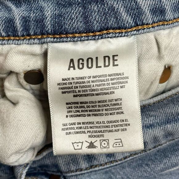 Agolde Sophie Distressed Mid Rise Ankle Jeans Size 31 - Picture 13 of 15